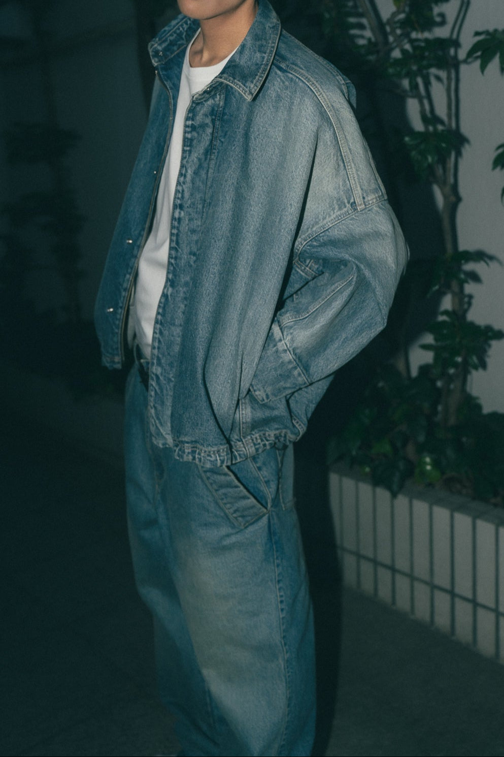 sise denim blouson