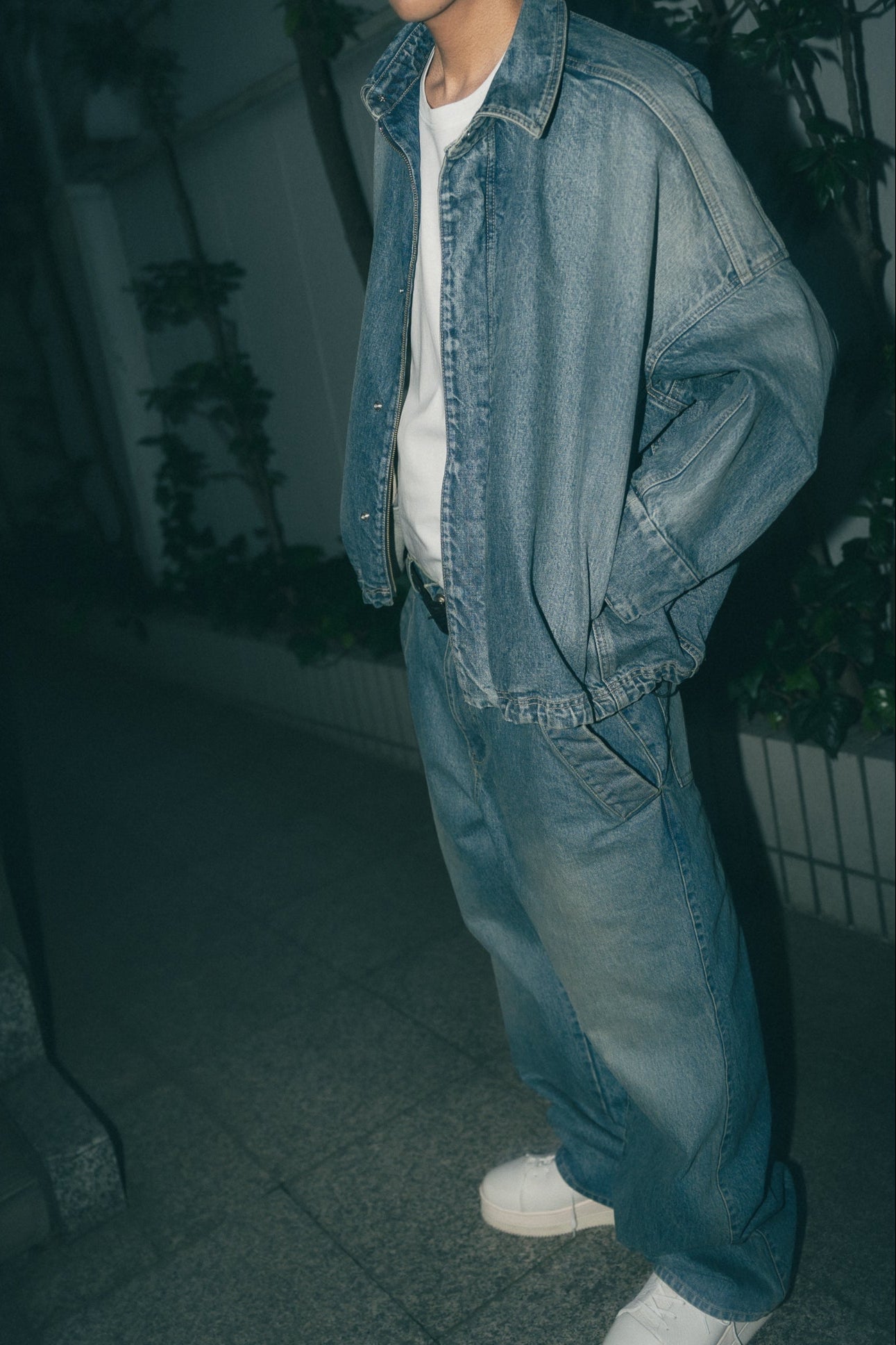 sise denim blouson