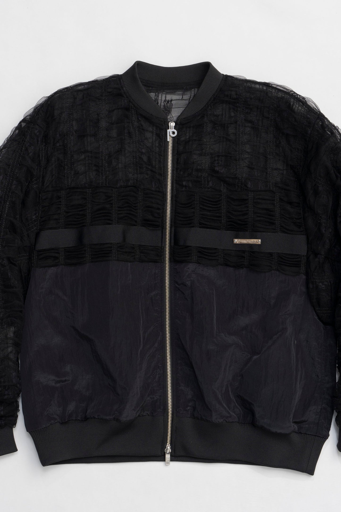 shirring lace blouson
