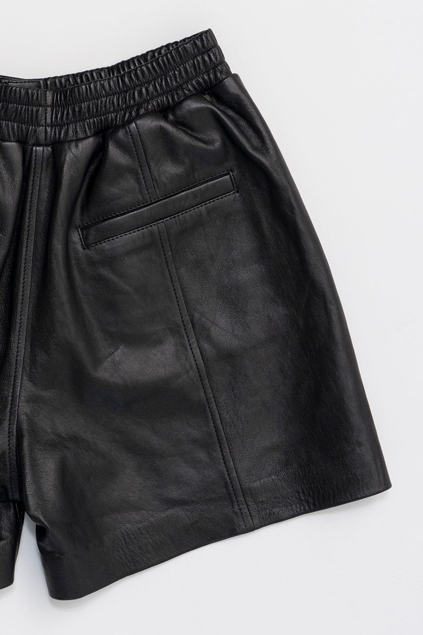 leather shorts