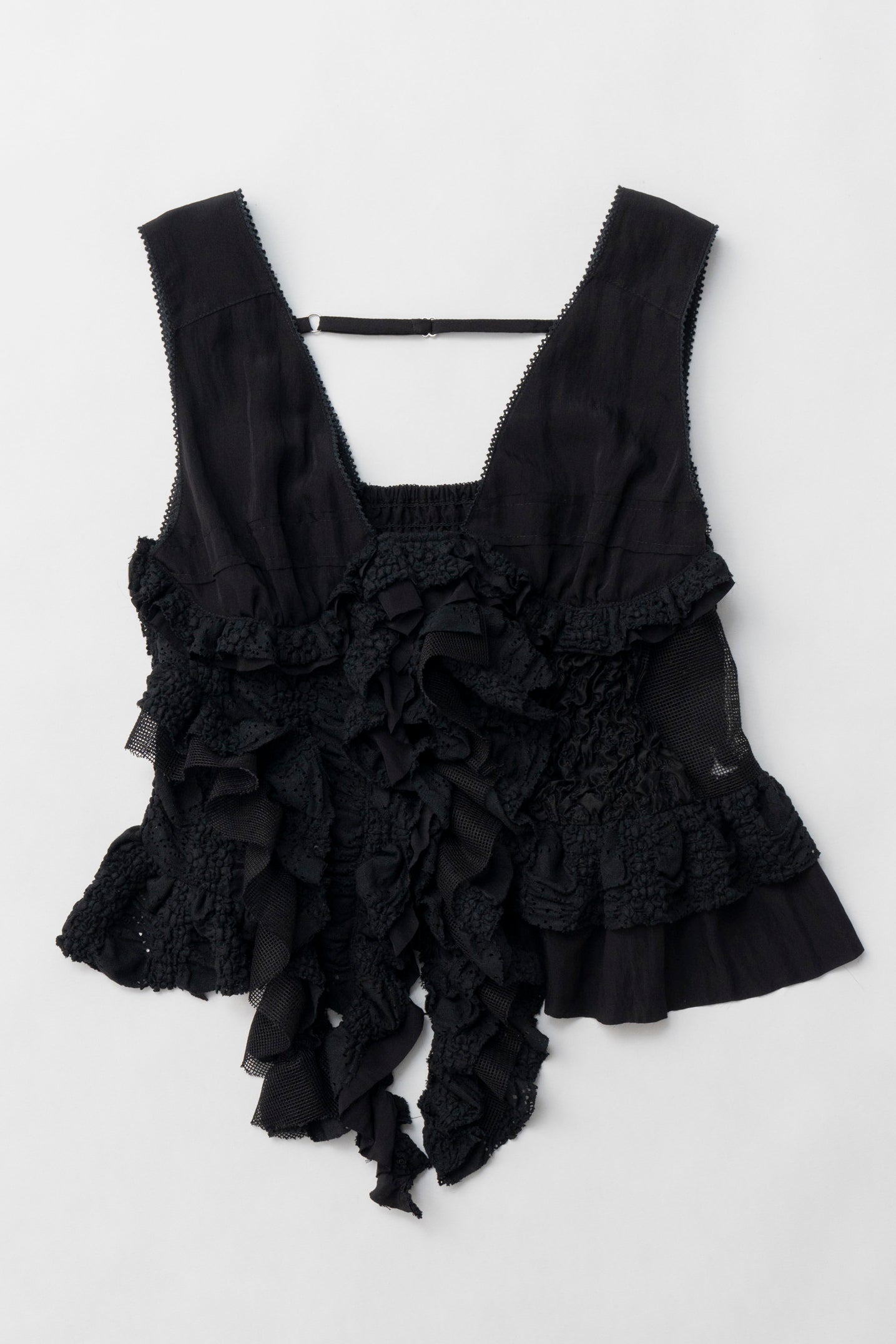 mixed frill top