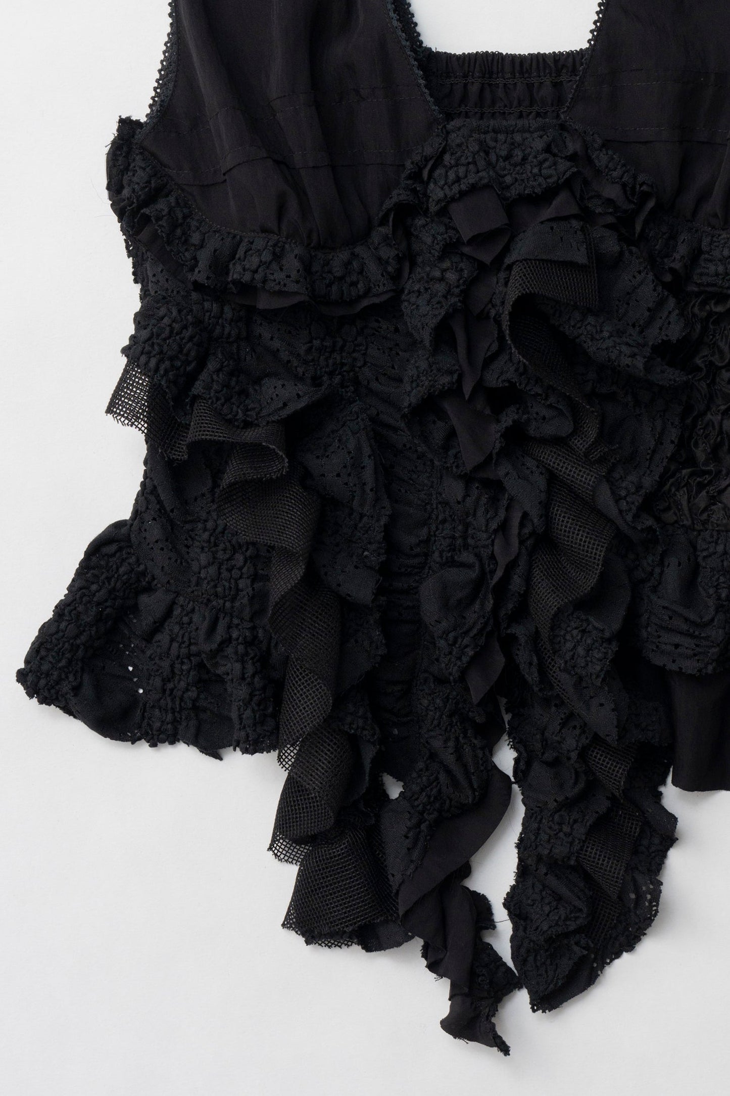 mixed frill top