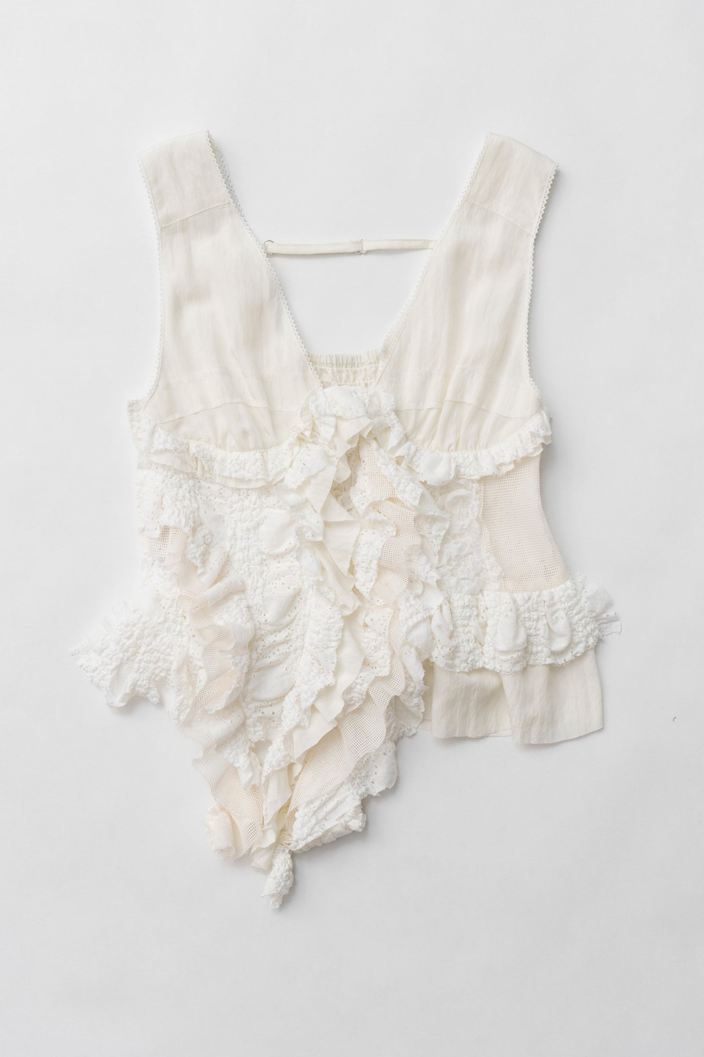 mixed frill top