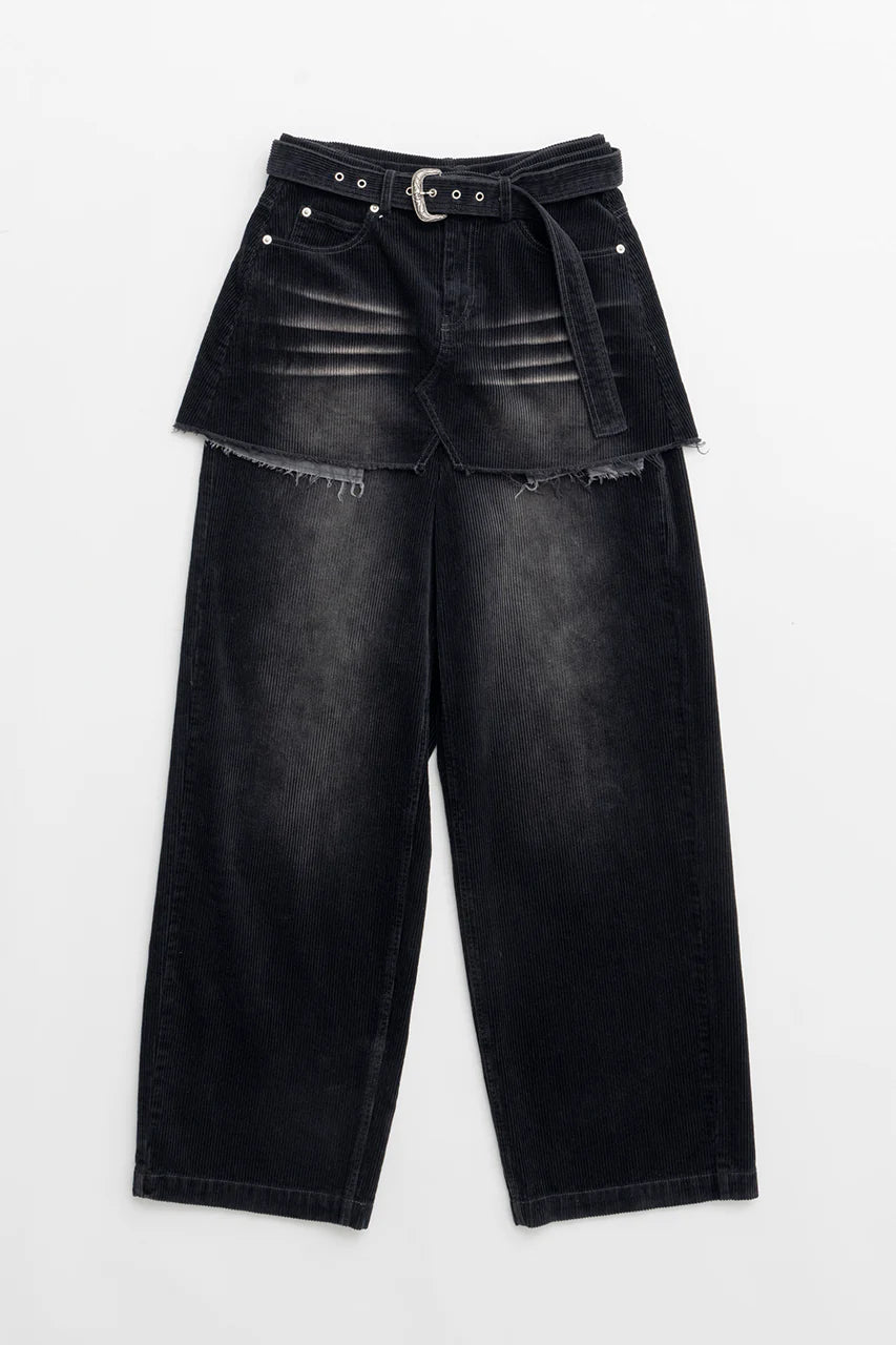 corduroy layered pants