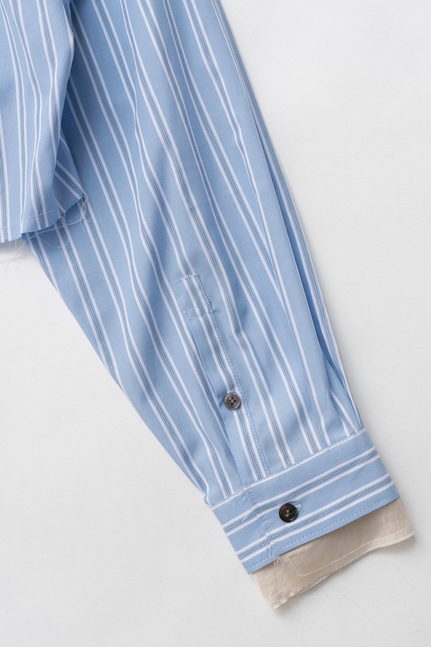 double collar cropped shirt