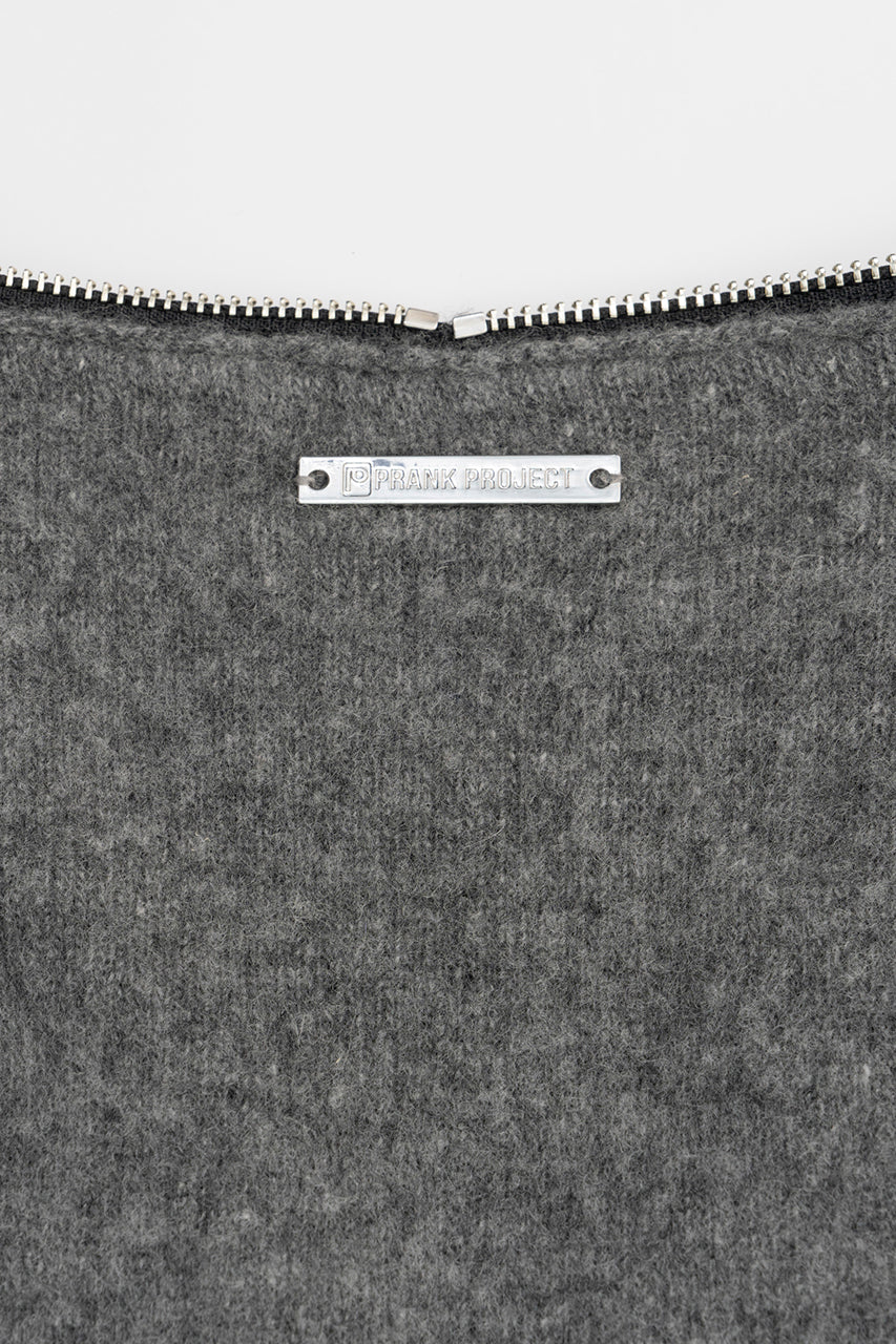 cashmere blend lace-up knit