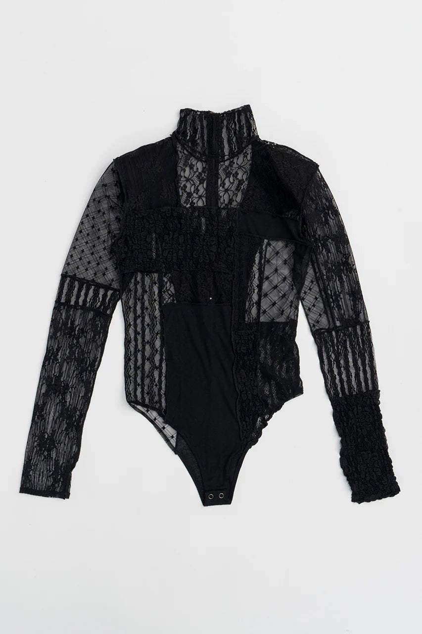 collage lace bodysuit