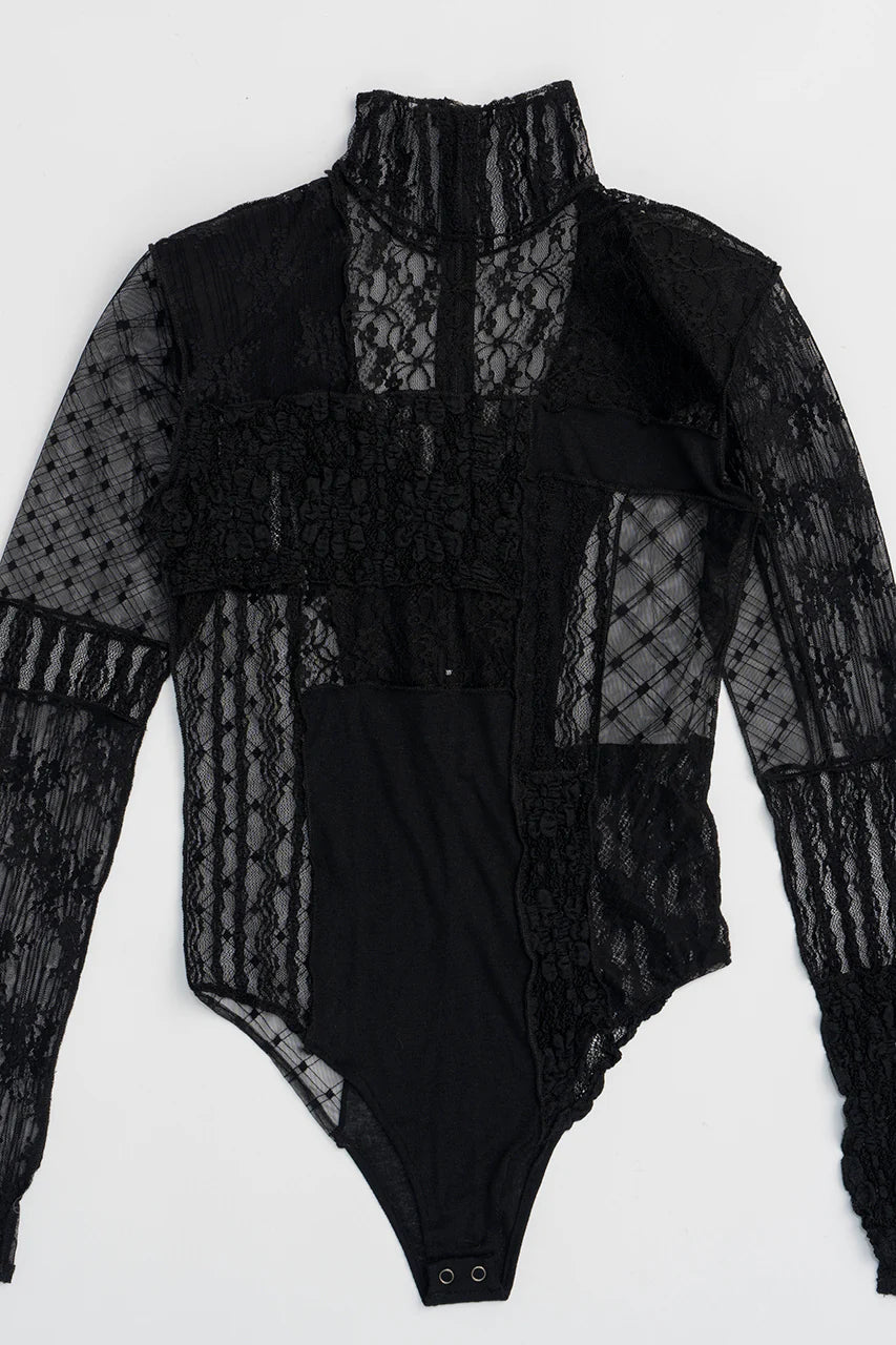 collage lace bodysuit