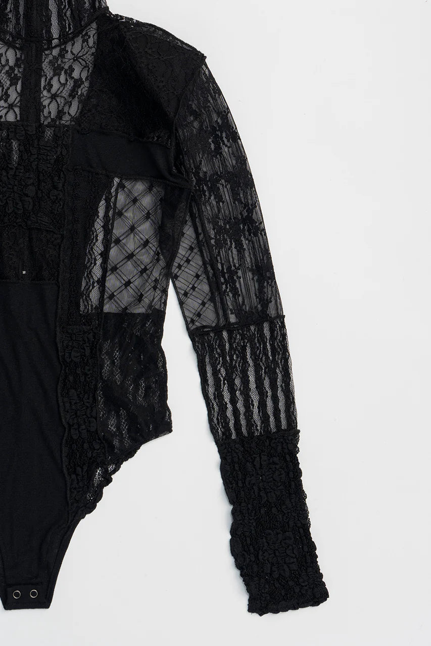 collage lace bodysuit