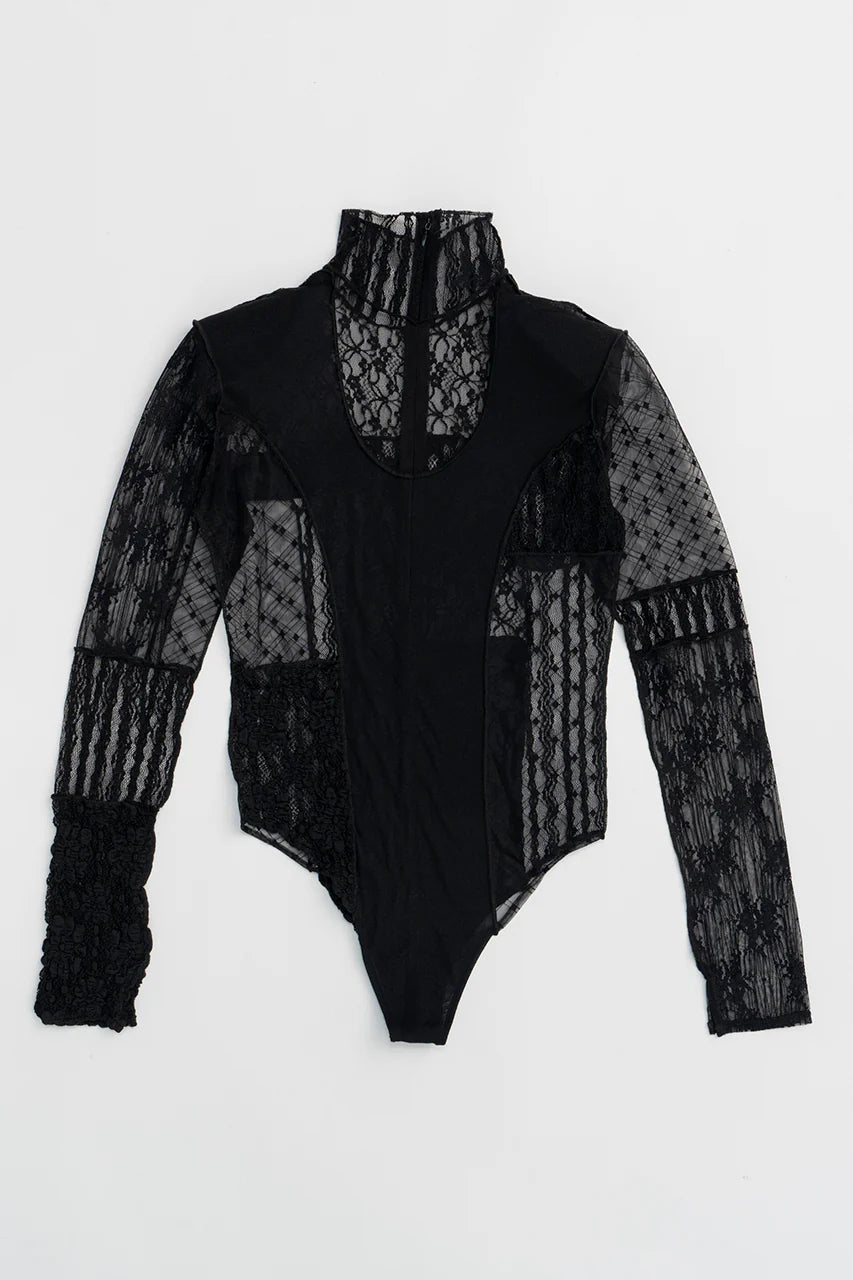 collage lace bodysuit