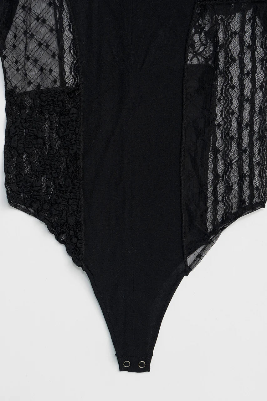 collage lace bodysuit