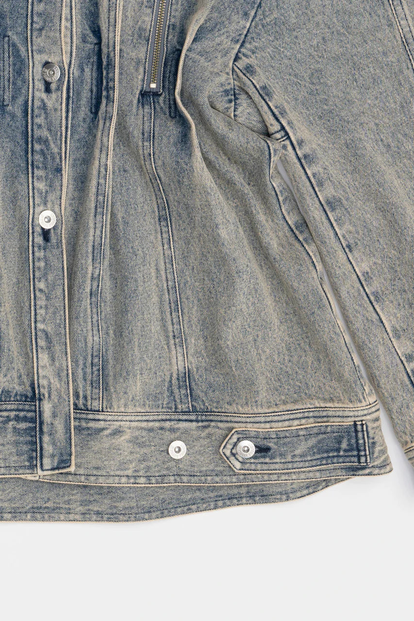 zip denim shirt blouson
