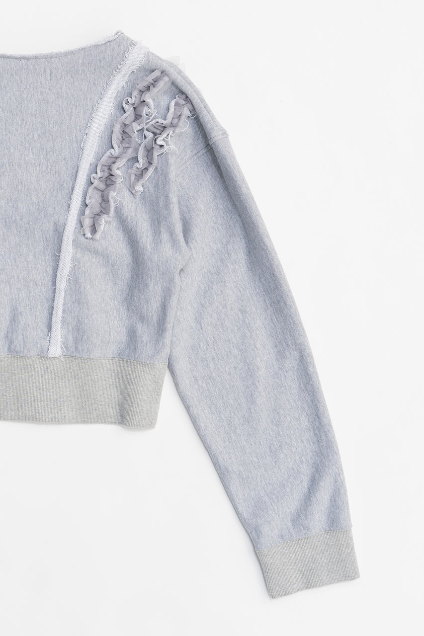 frills sweatshirt cardigan