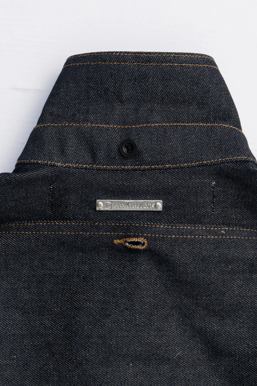 scarf-shaped denim jacket