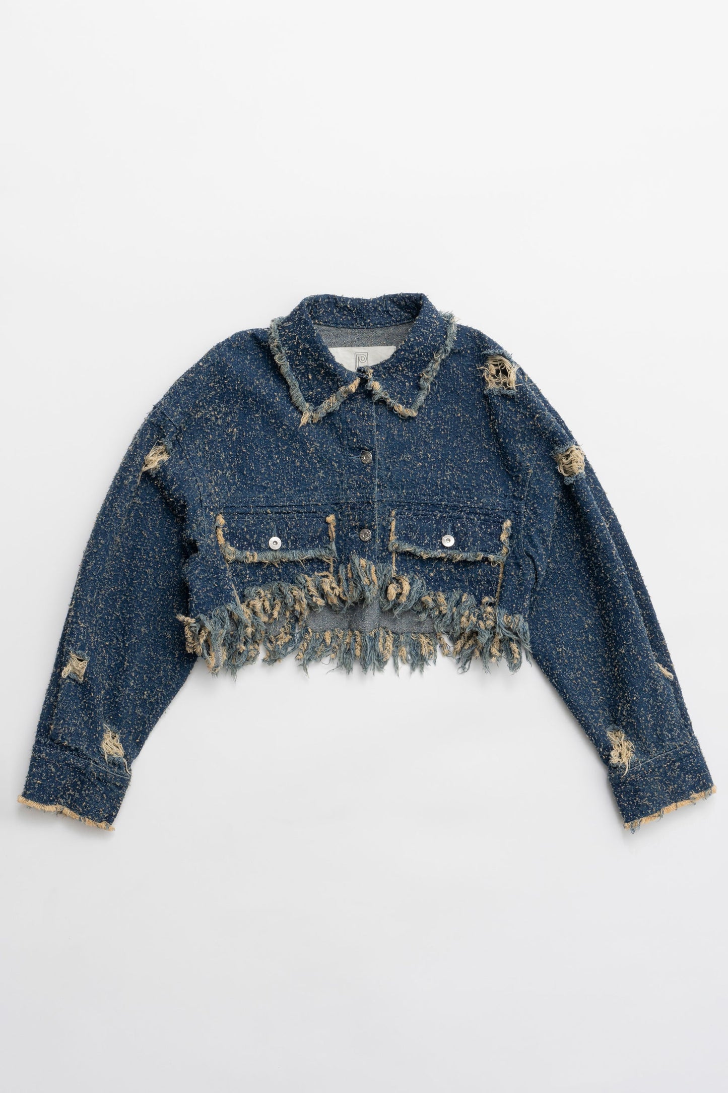 tweedy denim blouson