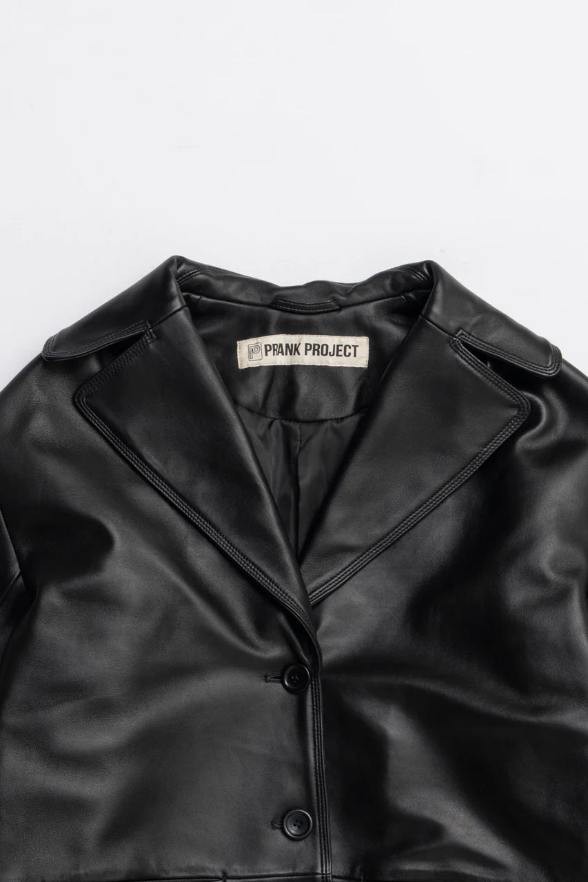 overcoat leather jacket coat