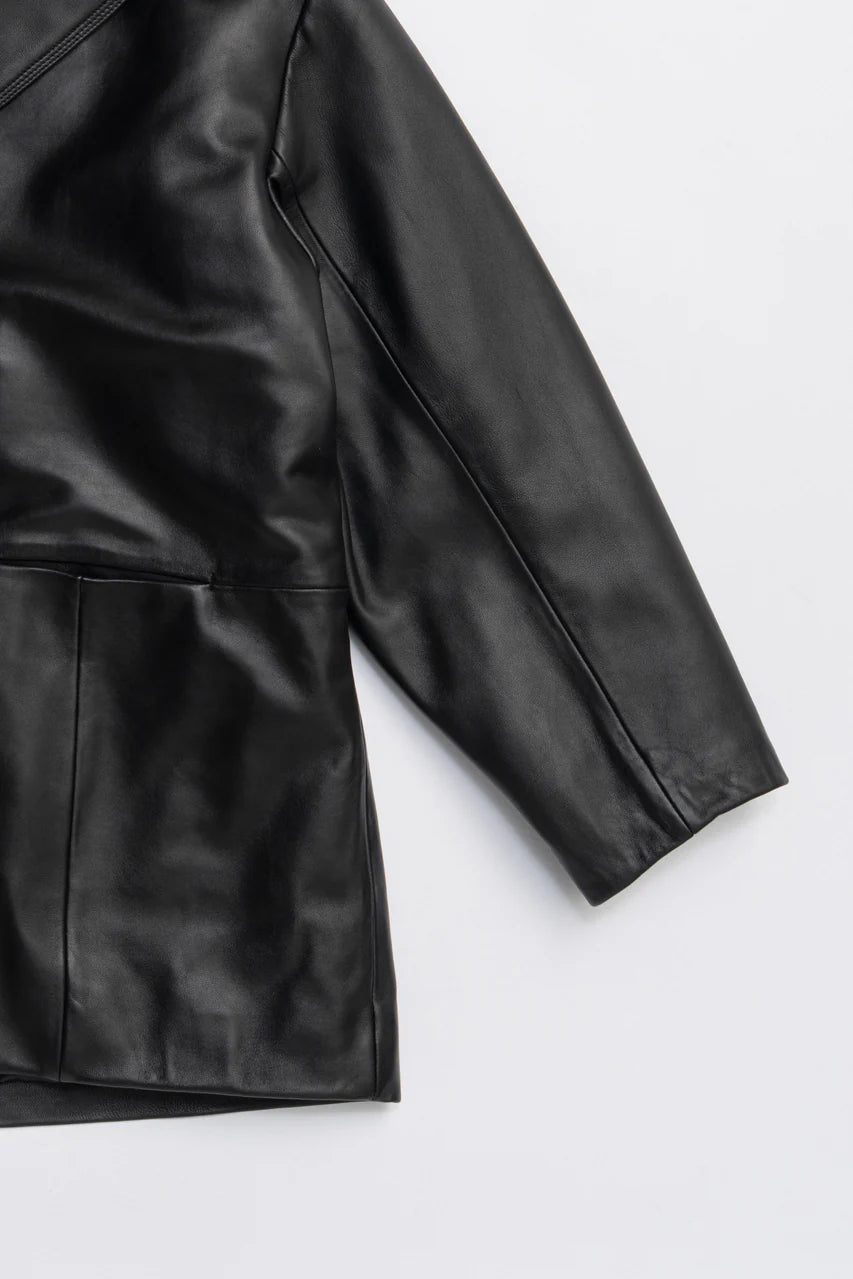 overcoat leather jacket coat