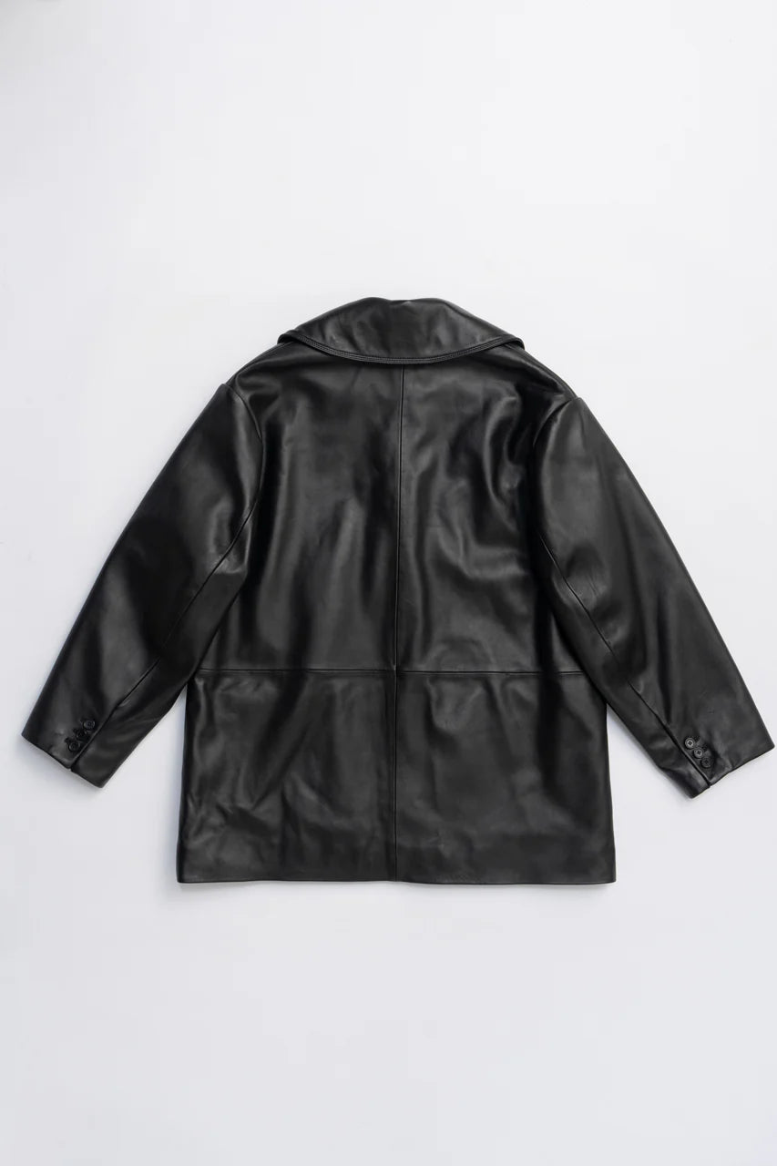 overcoat leather jacket coat