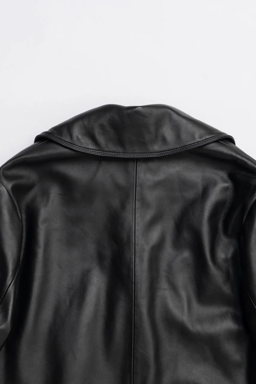 overcoat leather jacket coat