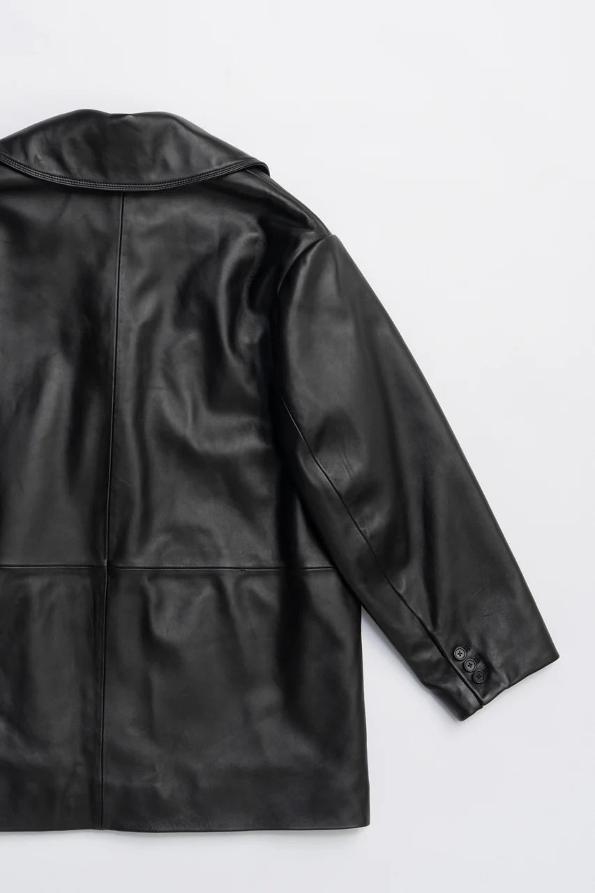 overcoat leather jacket coat