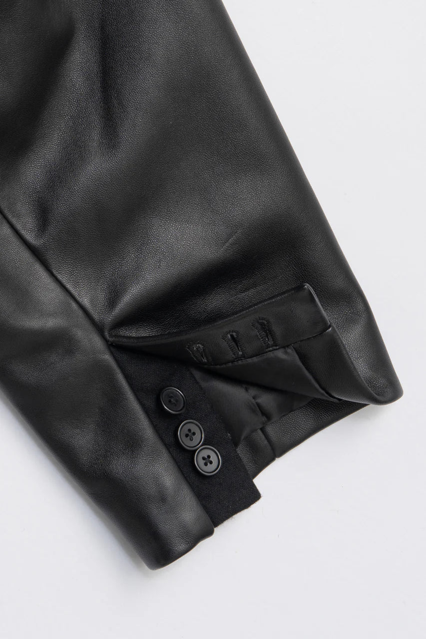 overcoat leather jacket coat