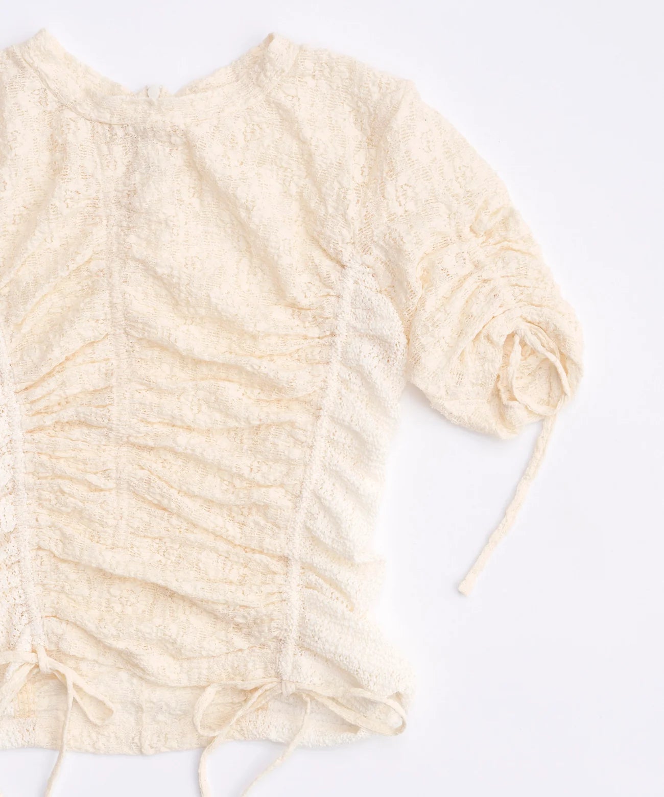 lace shirring tops