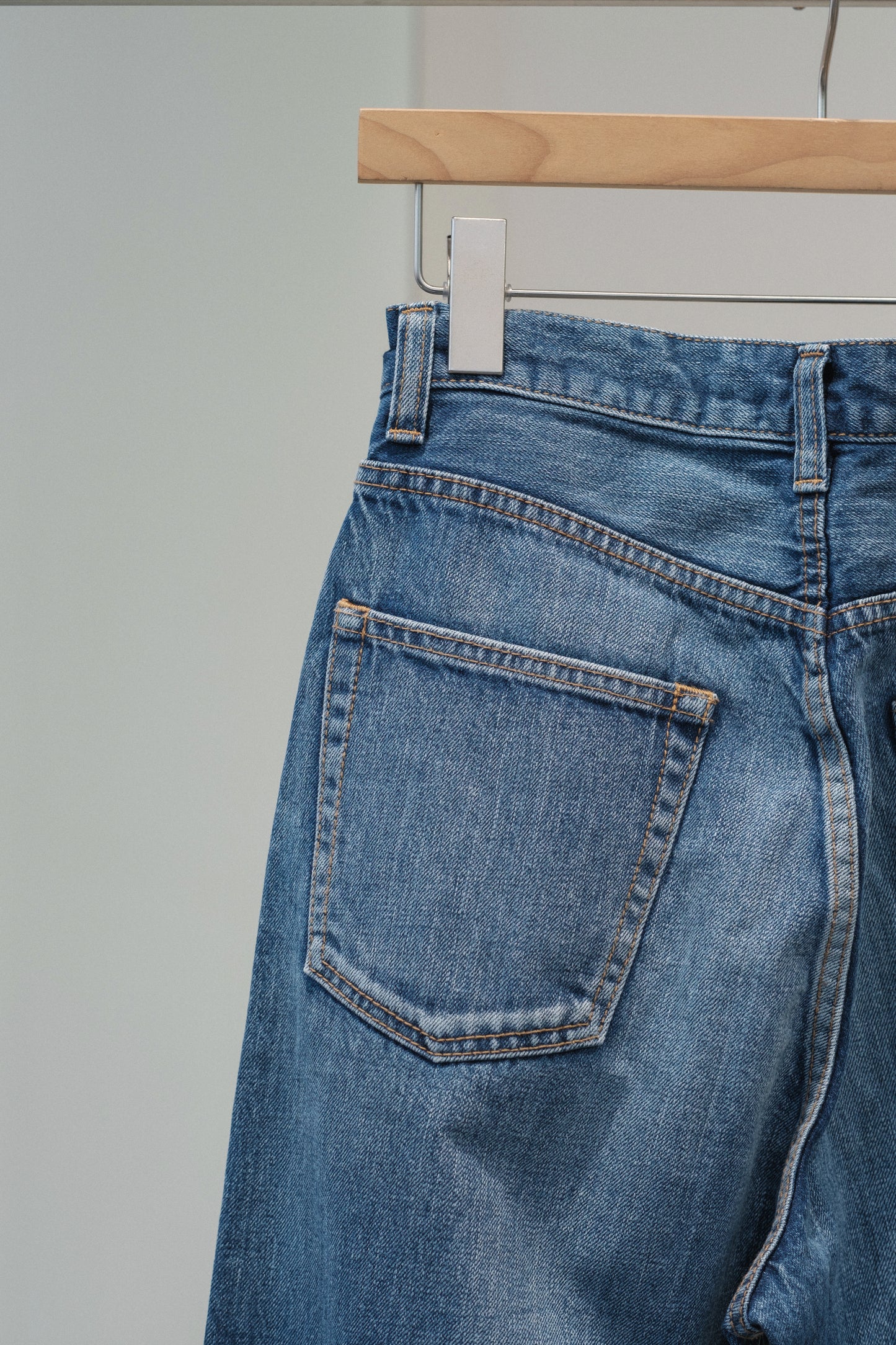 selvage denim wide jeans/used