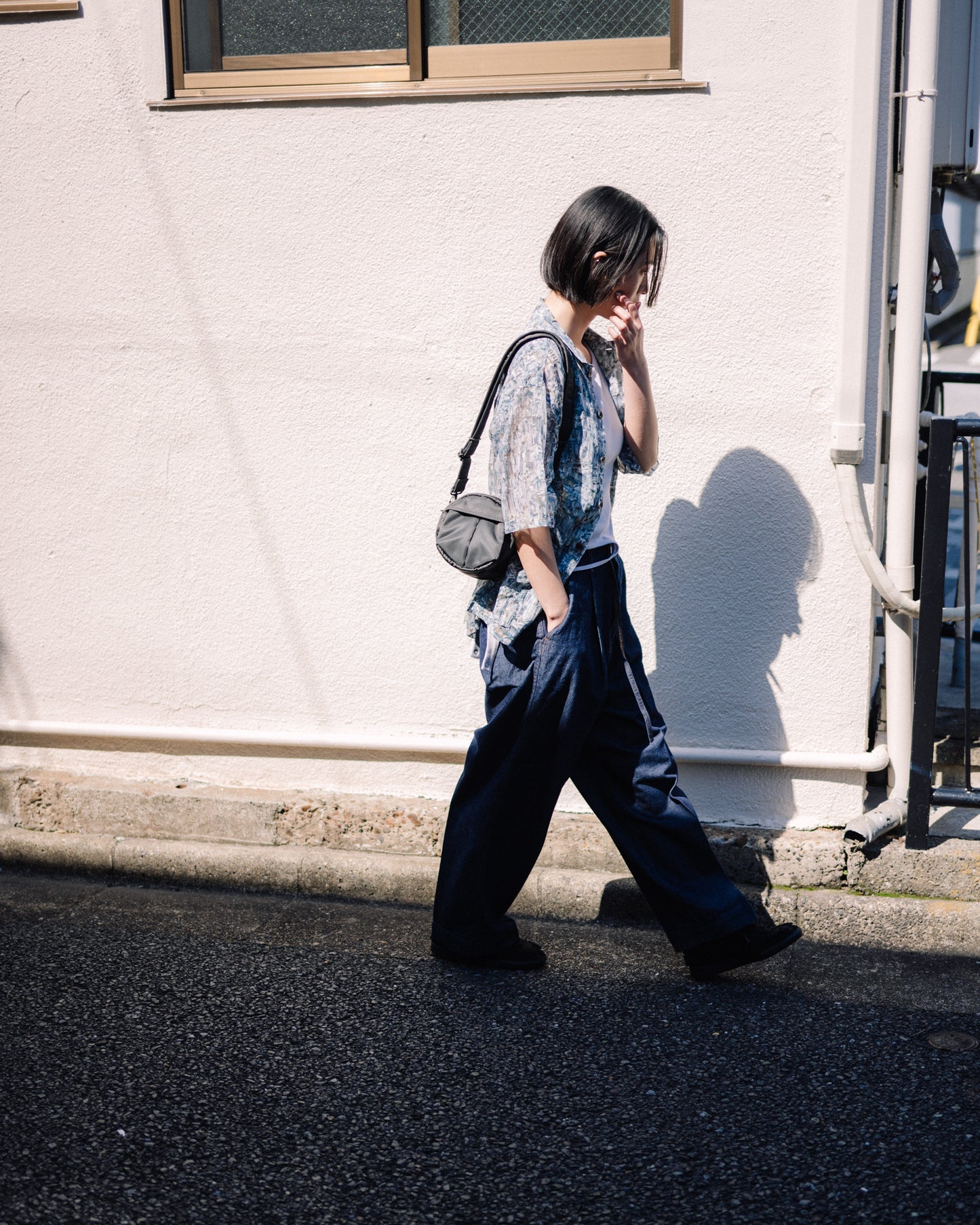 POTR x bp shoulder bag in nylon twill