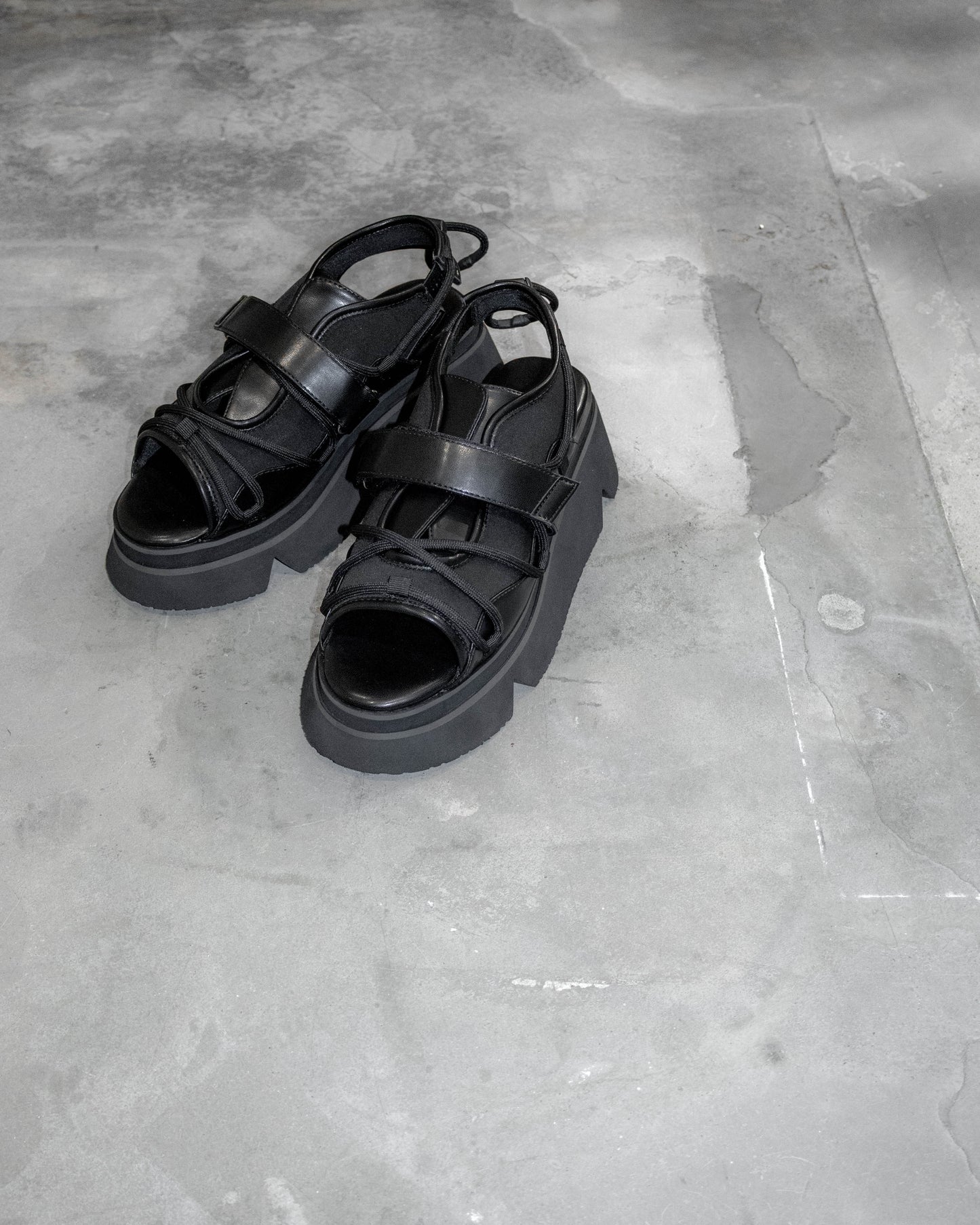 wave cord volume sole sandals