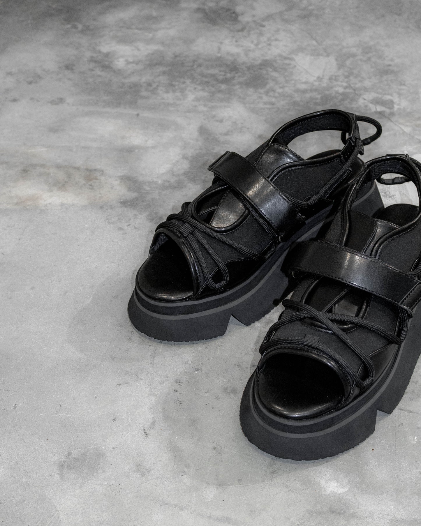 wave cord volume sole sandals