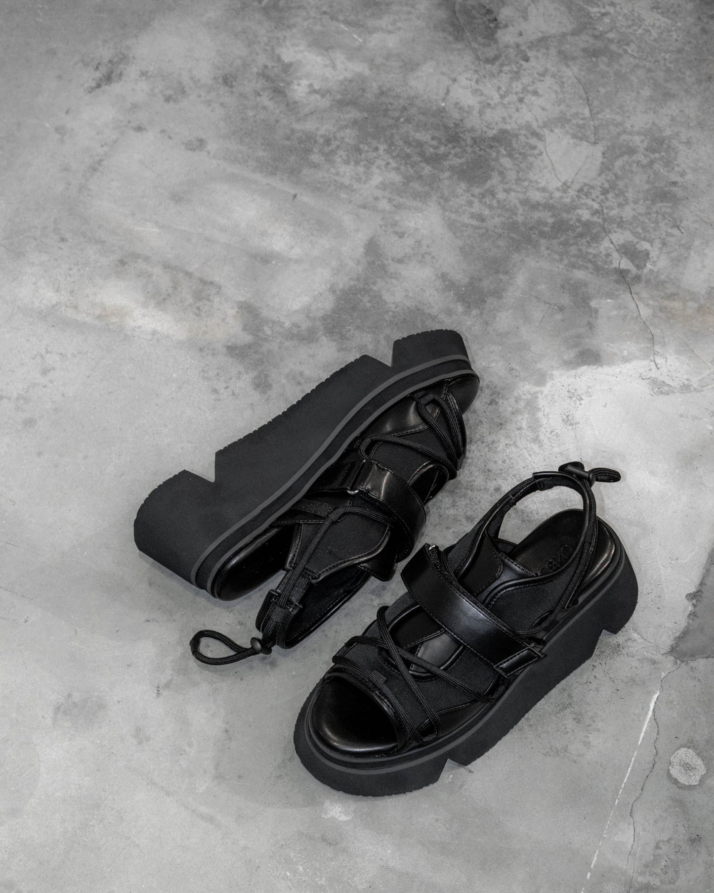 wave cord volume sole sandals