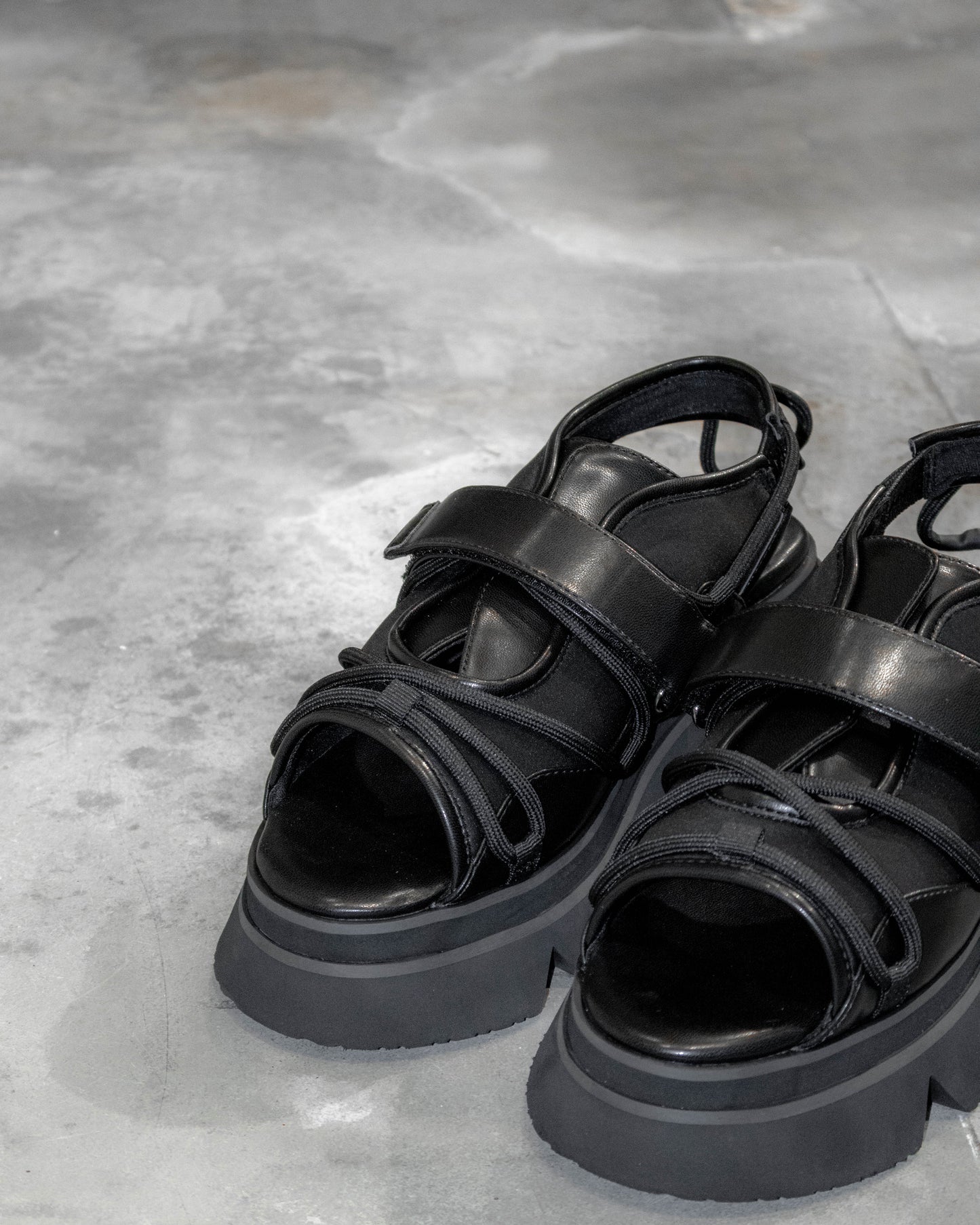 wave cord volume sole sandals