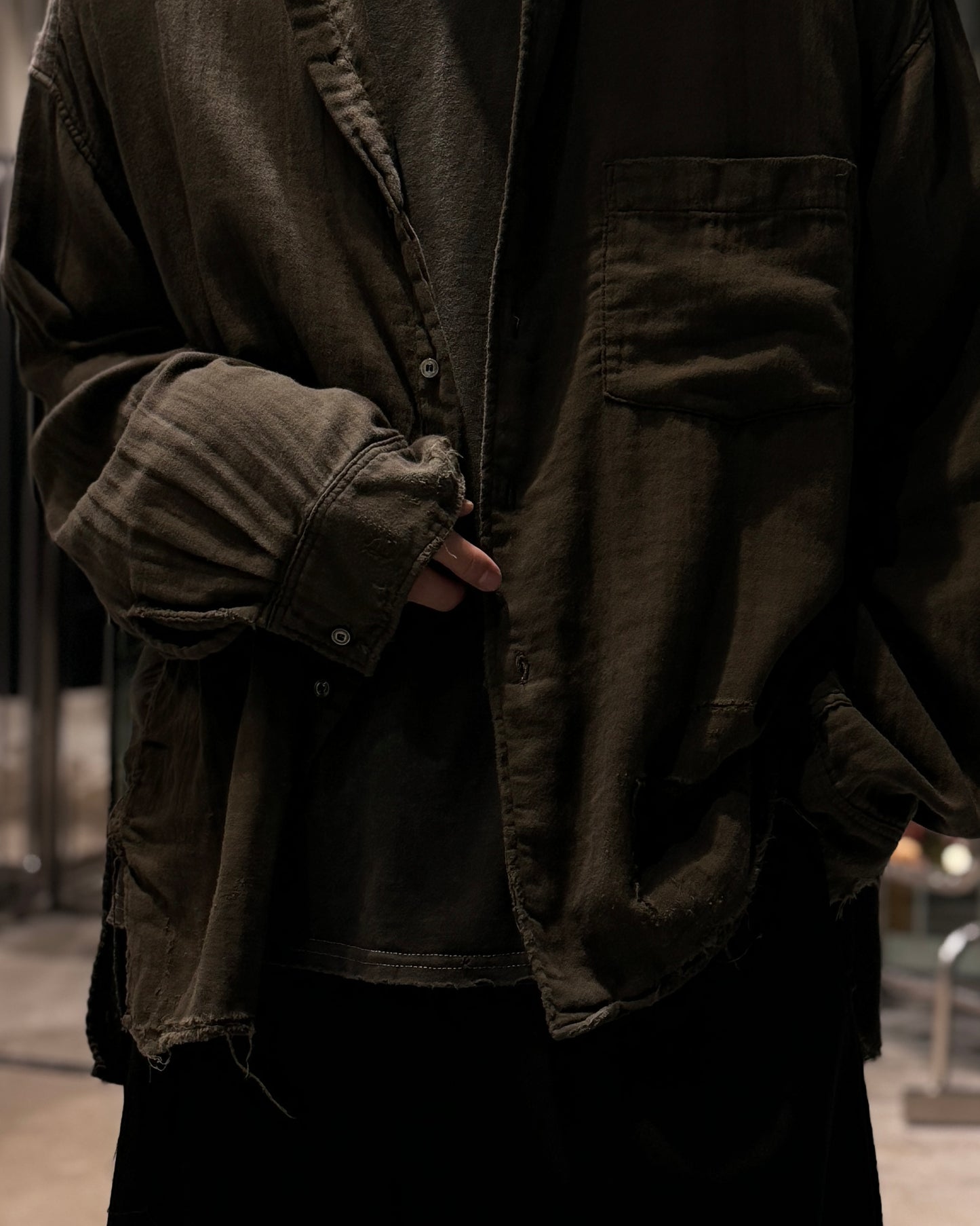 double gauze crash ls shirt