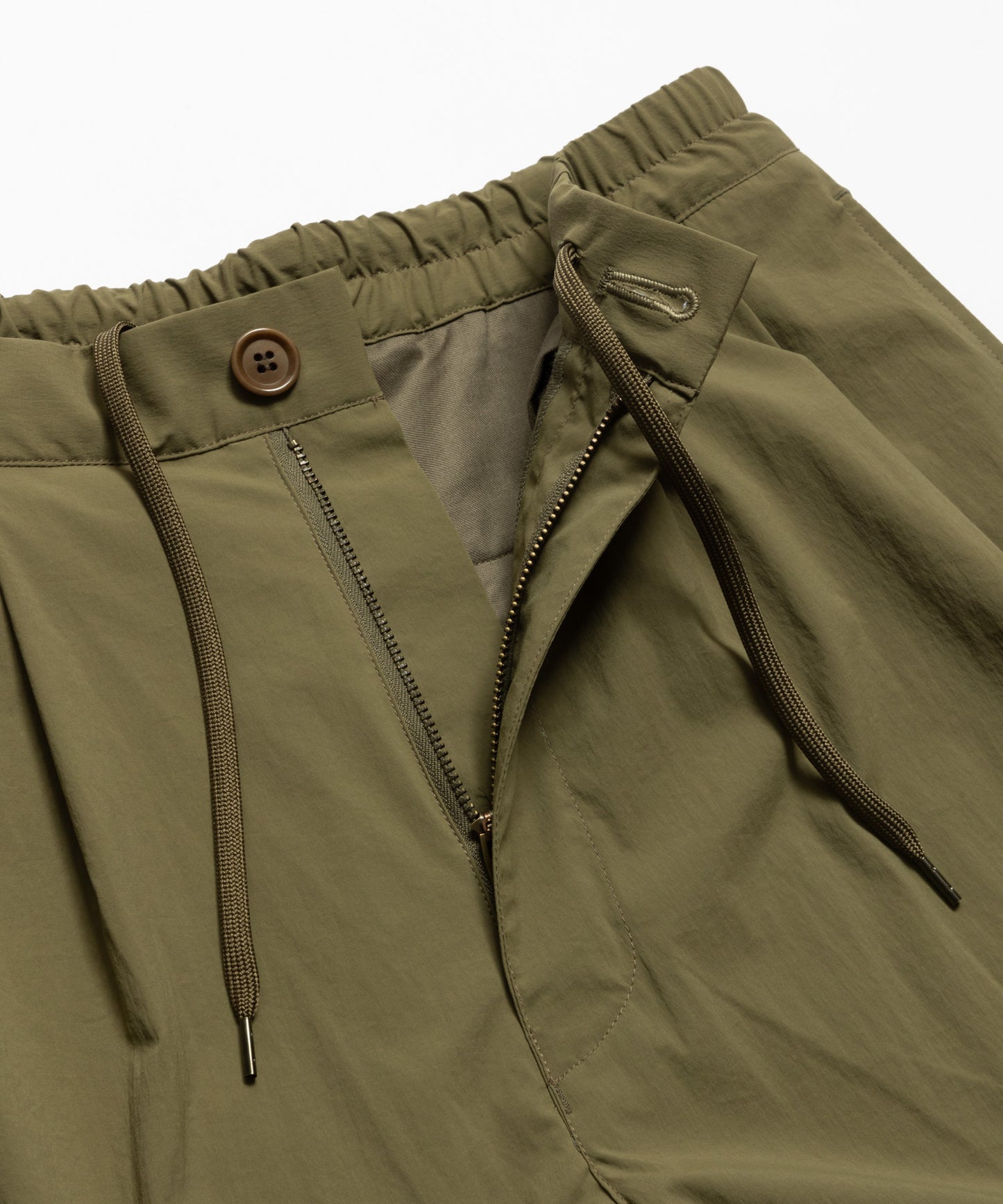 stretch washable nylon 2tack tapered easy pants