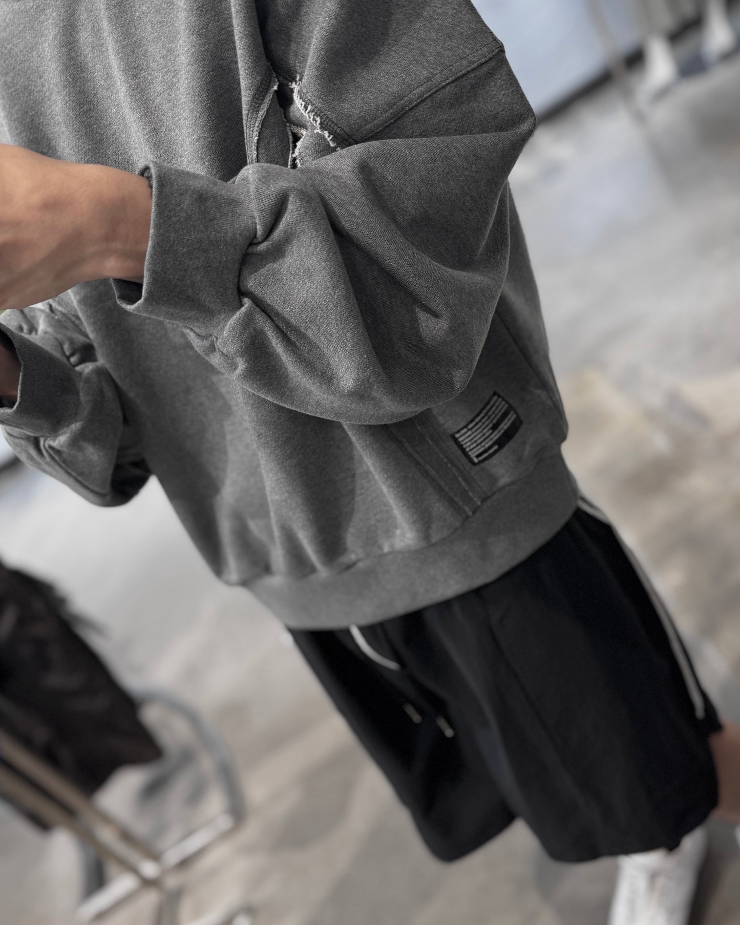 cut off sweat shirt