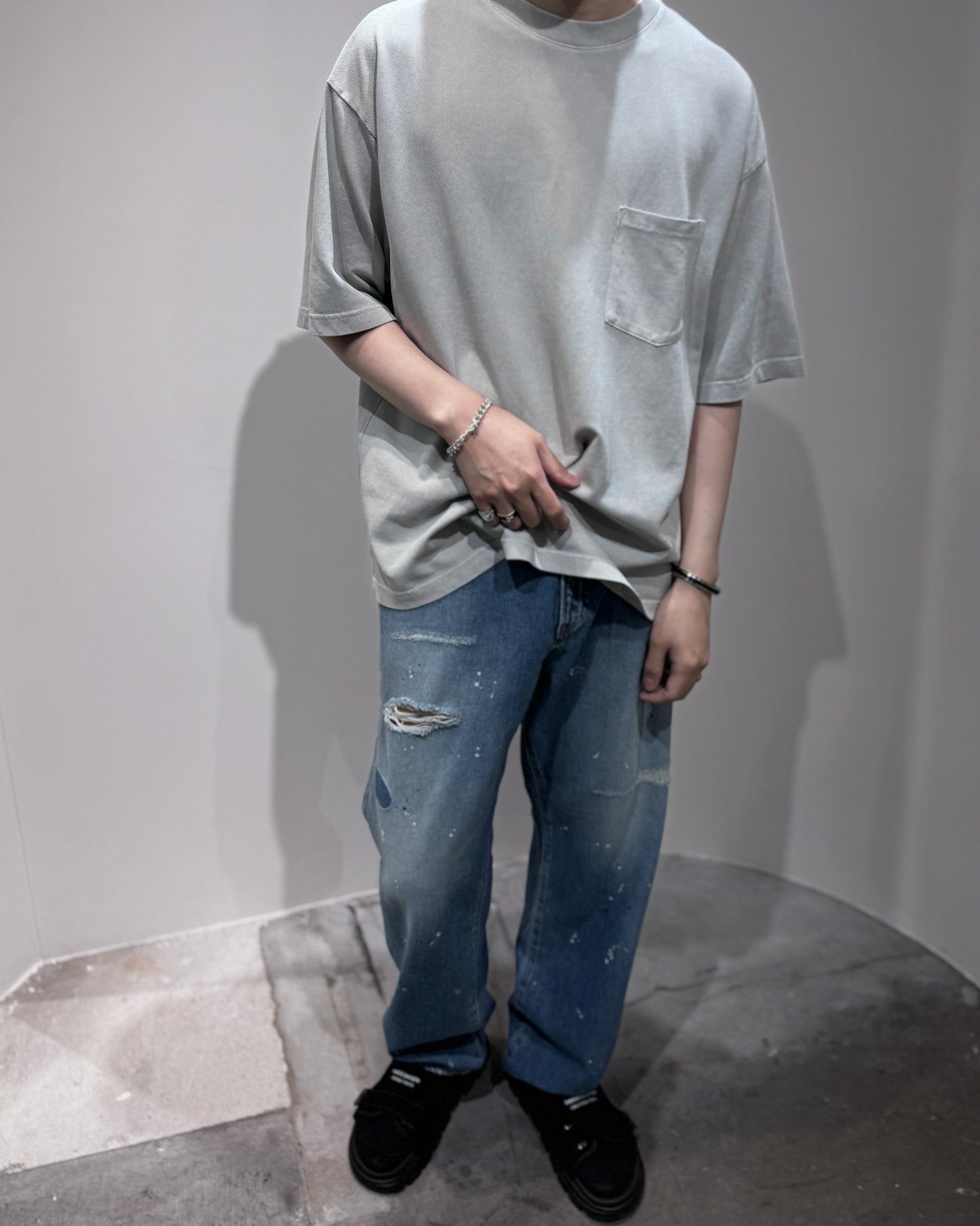 pigment kanoko crew neck t-shirt