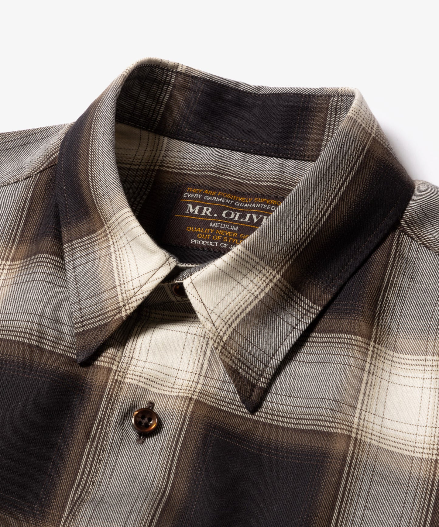 organic cotton ombre check regular collar ss shirt