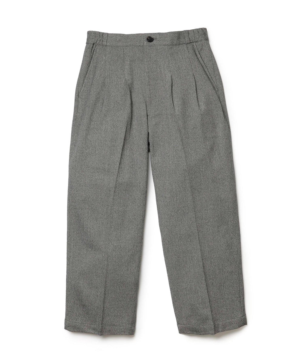 peachskin stretch gabardine / 2tack wide easy pants