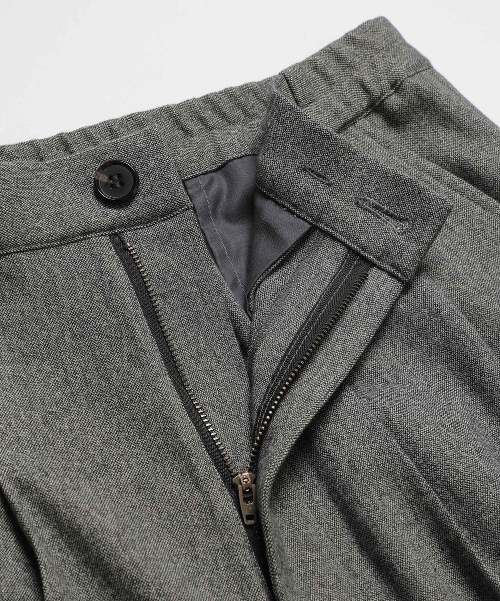 peachskin stretch gabardine / 2tack wide easy pants