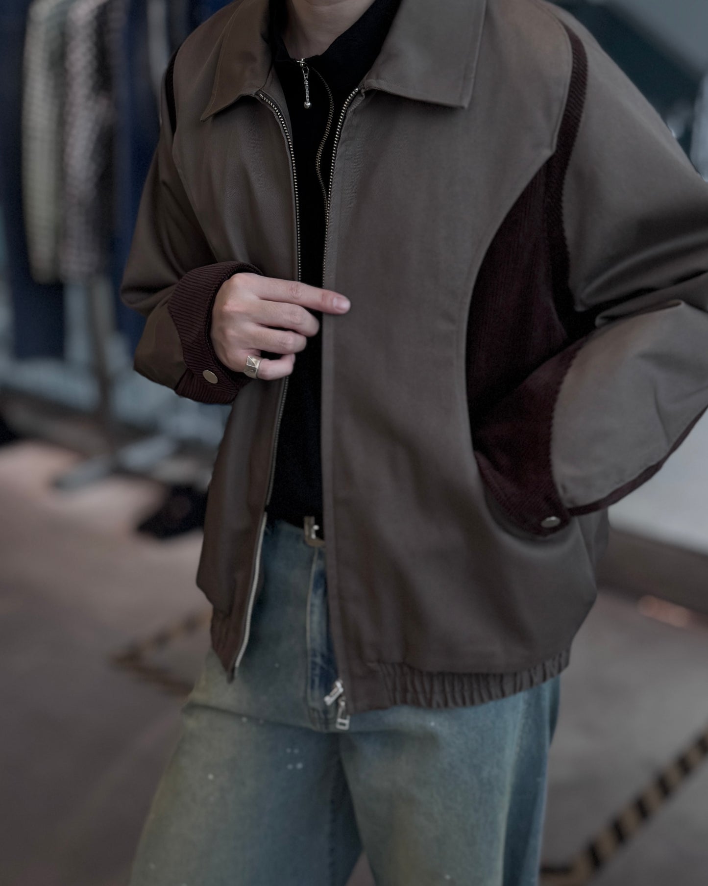 cut up harrington jacket