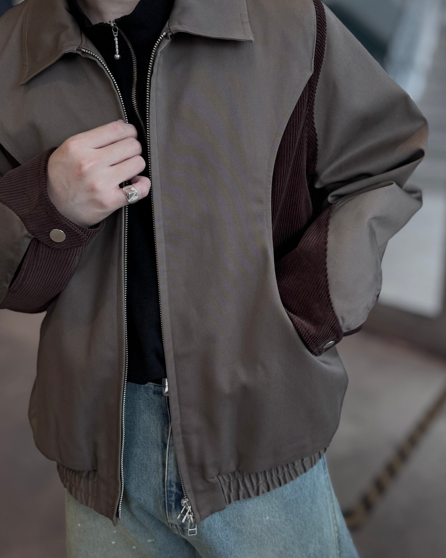 cut up harrington jacket