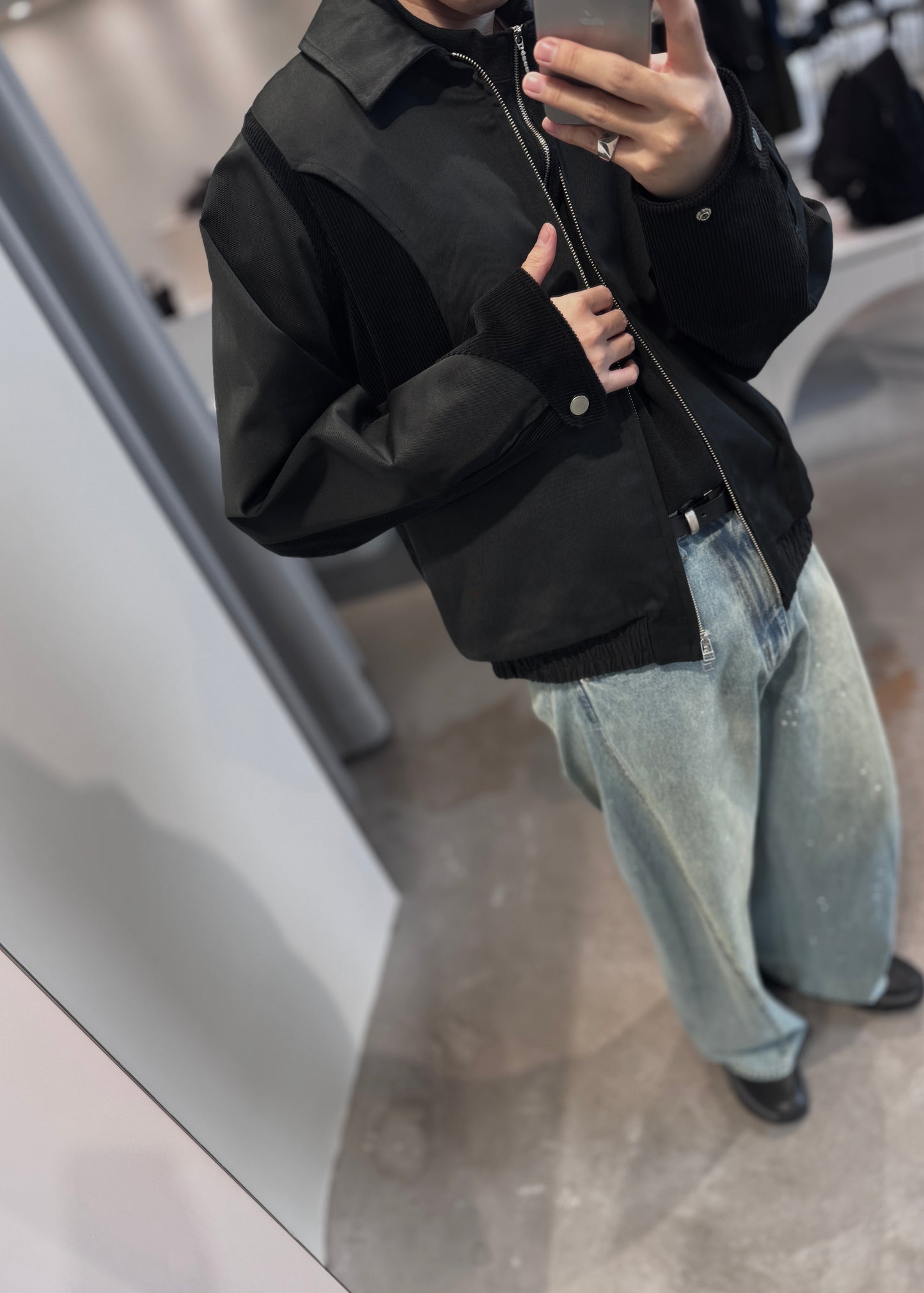 cut up harrington jacket