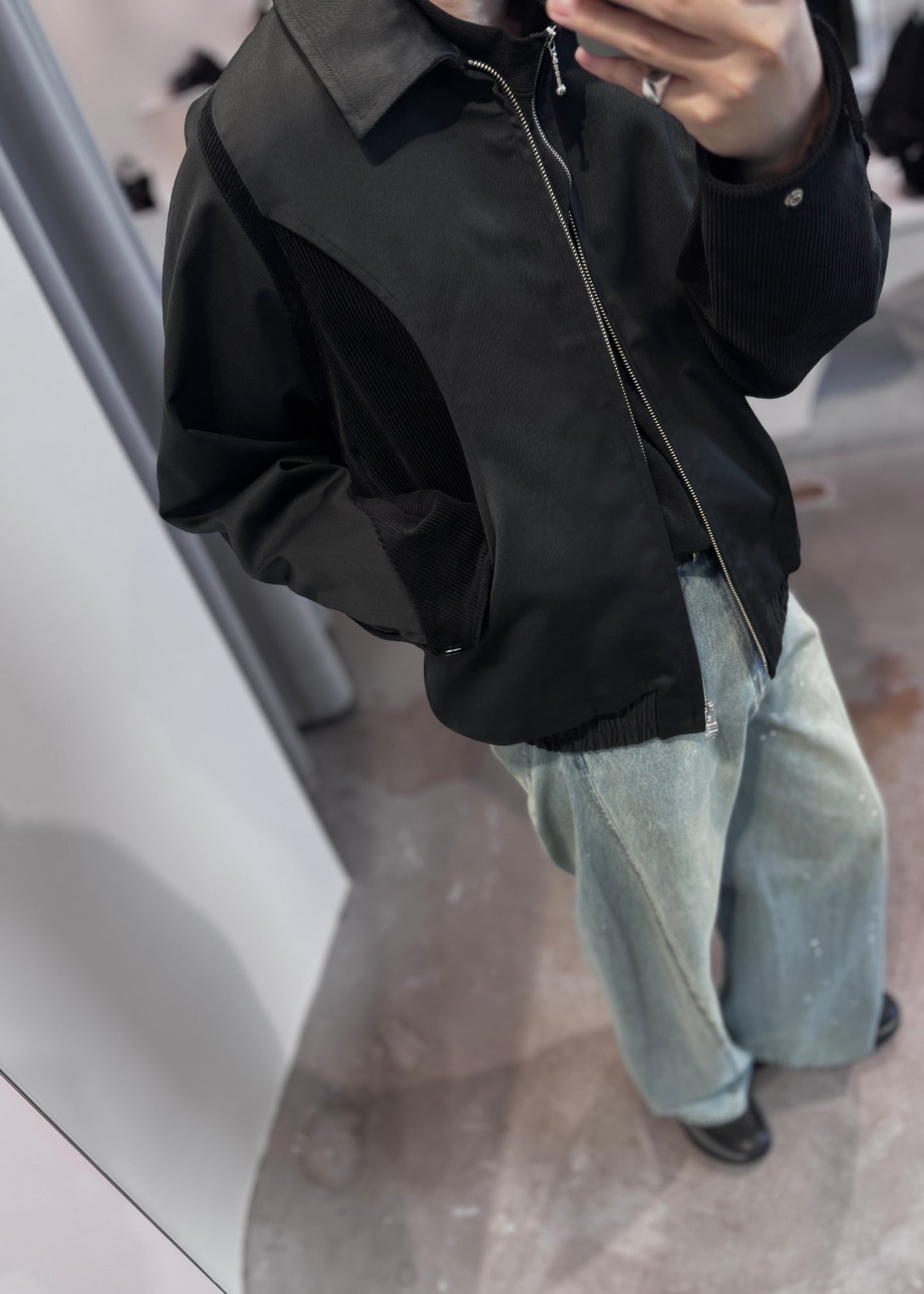 cut up harrington jacket