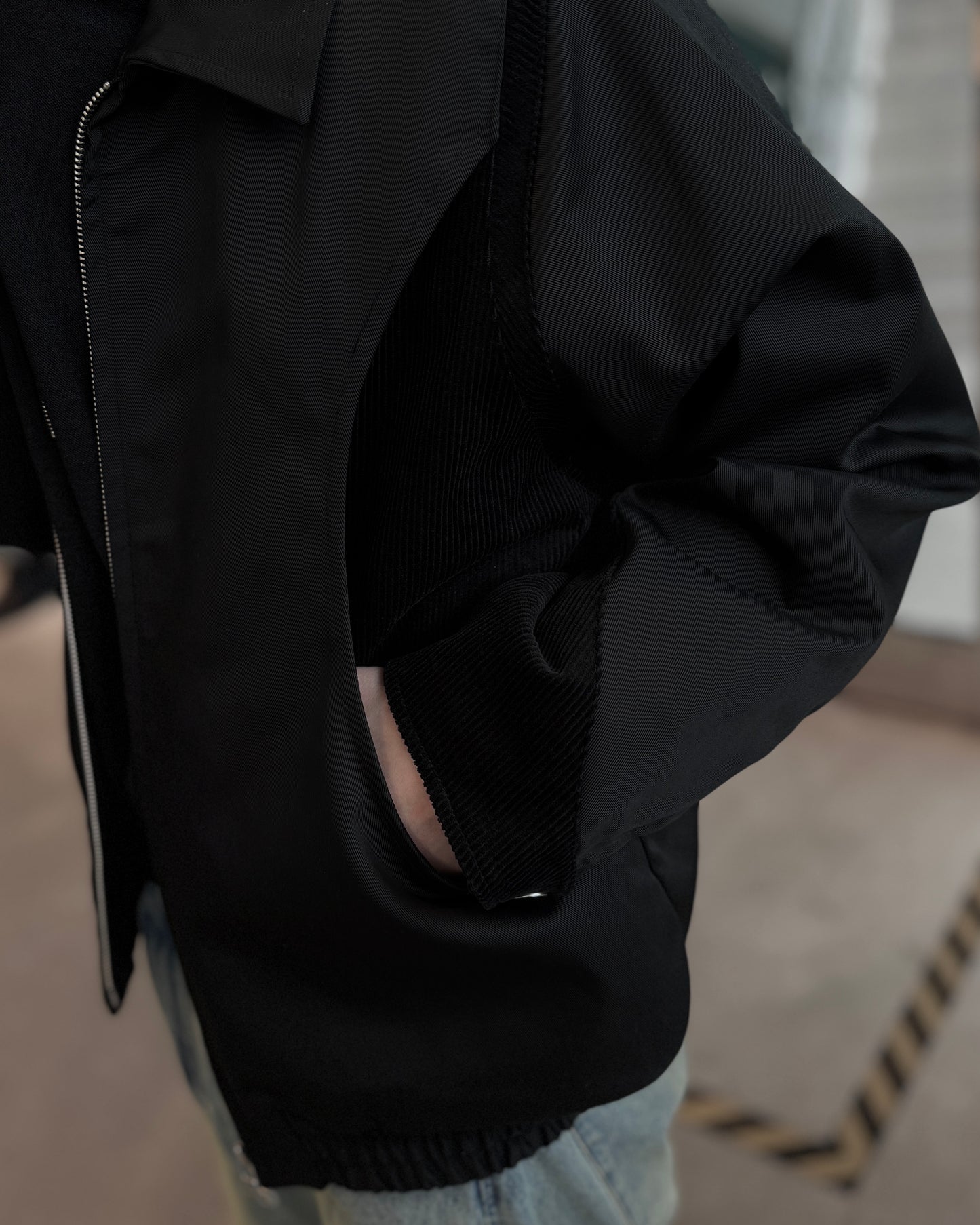 cut up harrington jacket