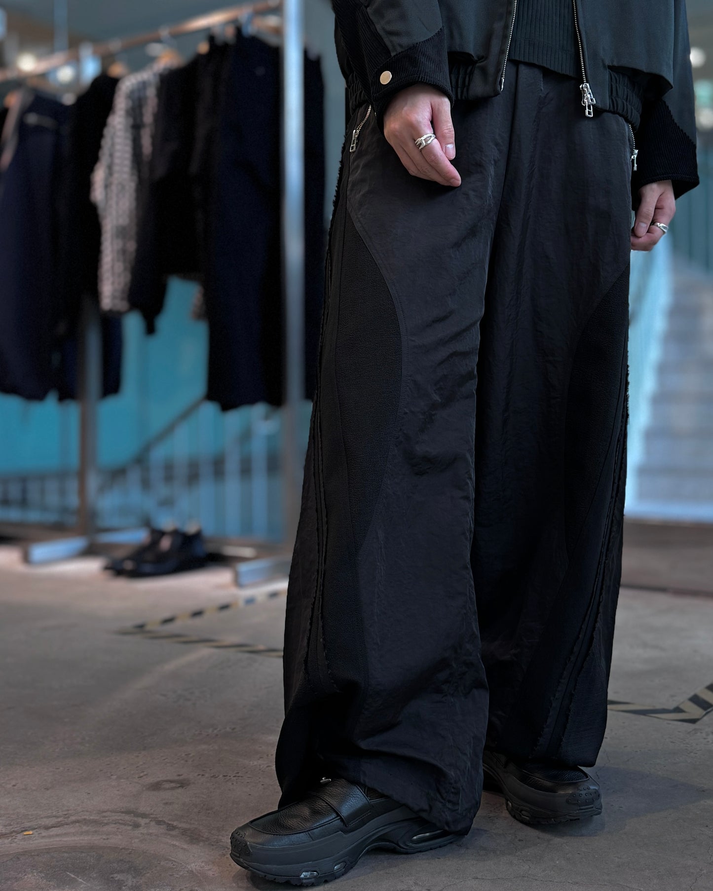 cut up track pants