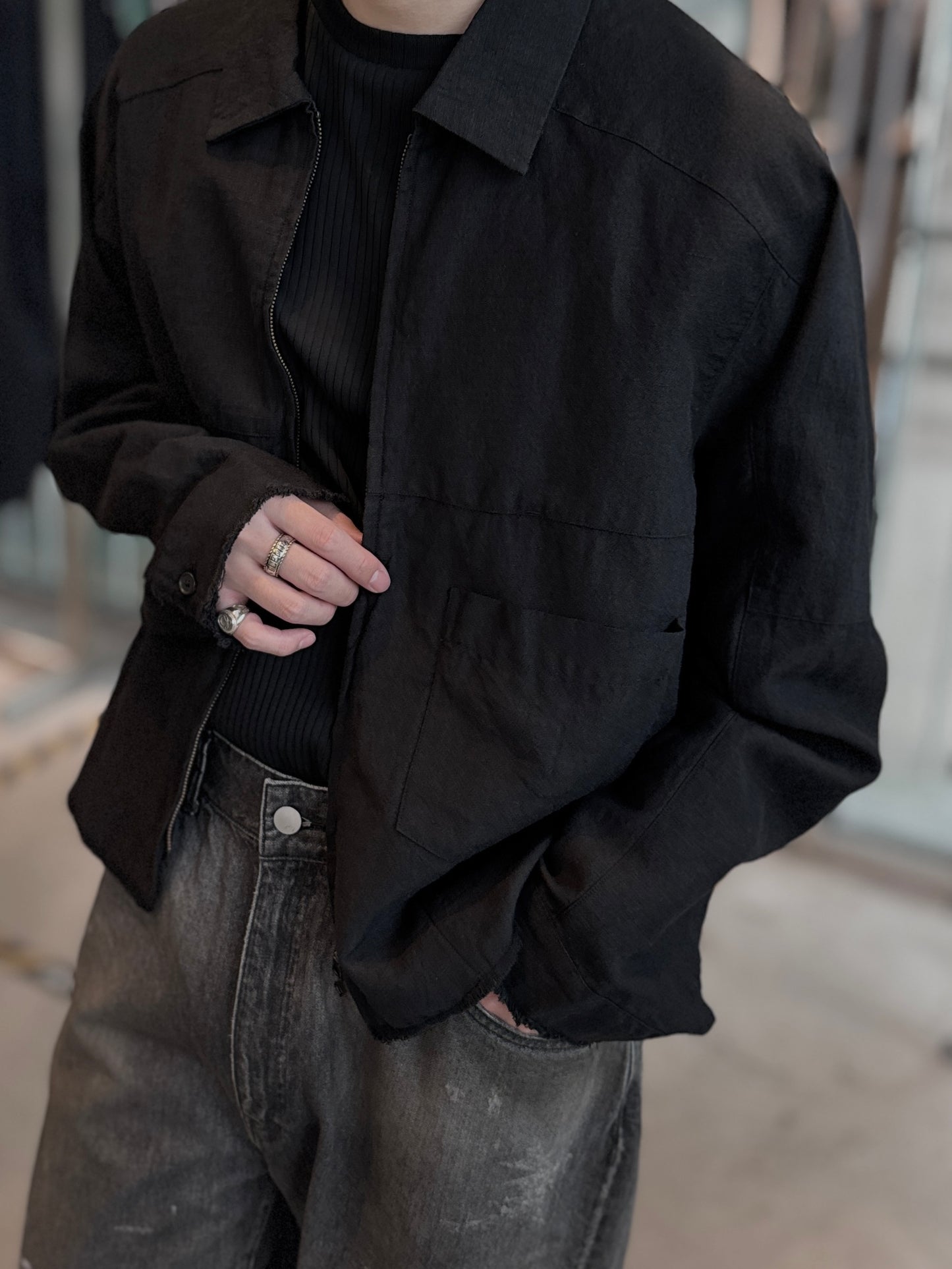 zip short shirt