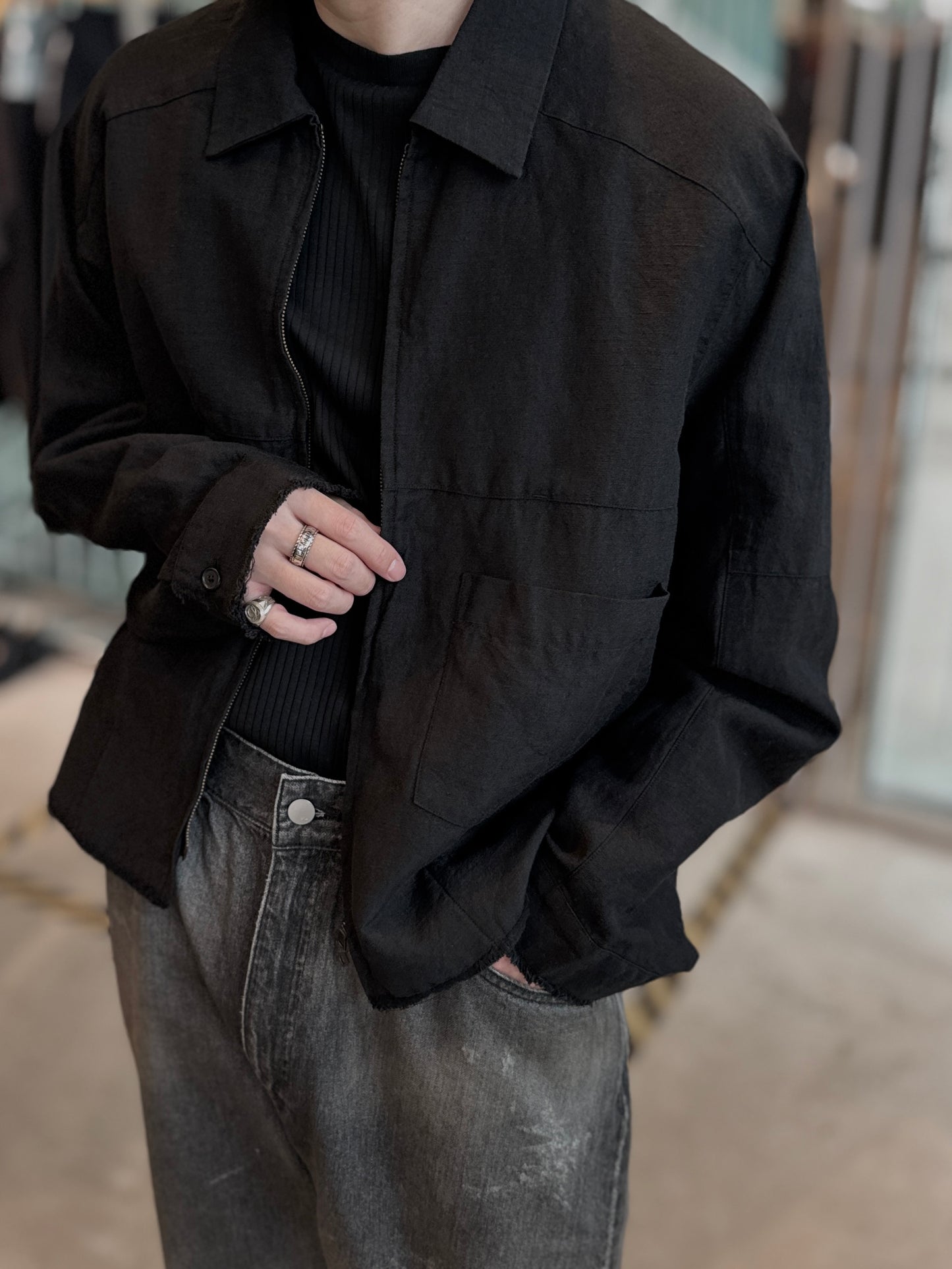 zip short shirt