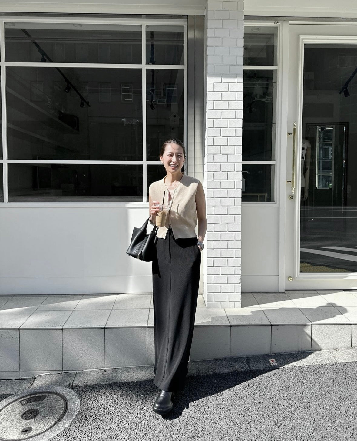 zip compact knit vest