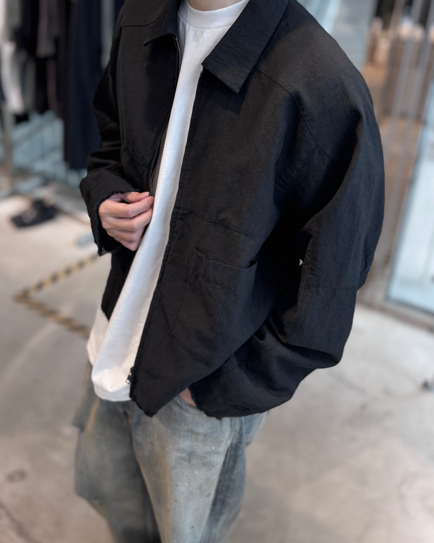 zip short shirt
