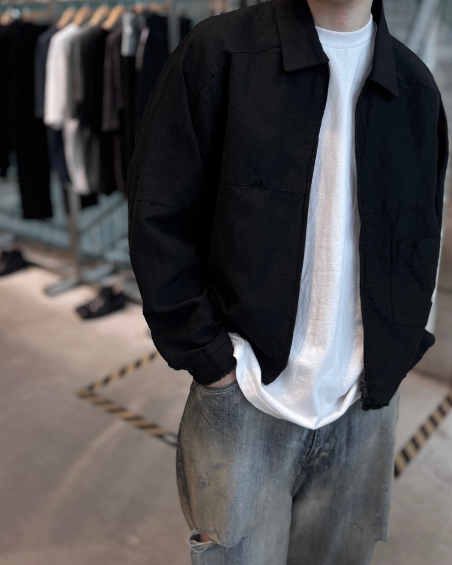 zip short shirt
